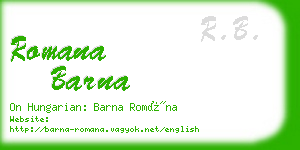 romana barna business card